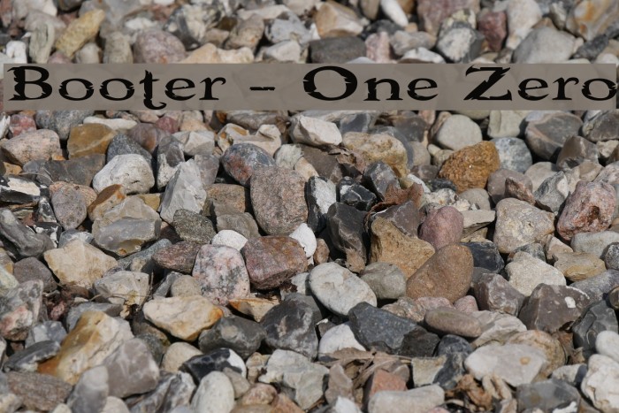 Booter - One Zero Font examples