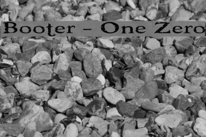 Booter - One Zero フォント examples