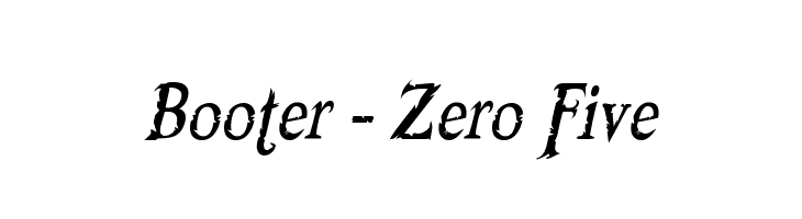 Booter - Zero Five Font