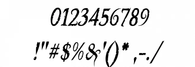 Booter - Zero Five Font OTHER CHARS