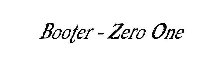 Booter - Zero One  font caratteri gratis