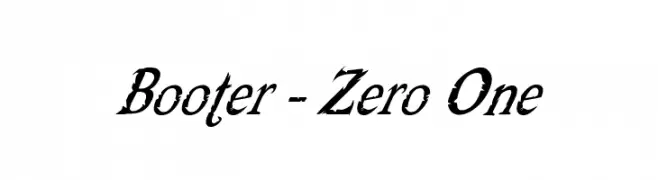 Booter - Zero One  baixar fontes gratis