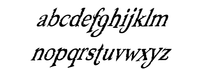 Booter - Zero One Font LOWERCASE