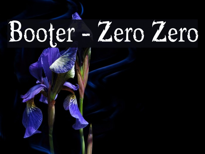 Booter - Zero Zero Font examples