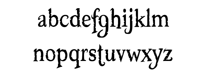 Booter - Zero Zero Font LOWERCASE