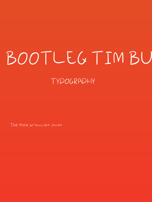 Bootleg Tim Burton Regular Poster