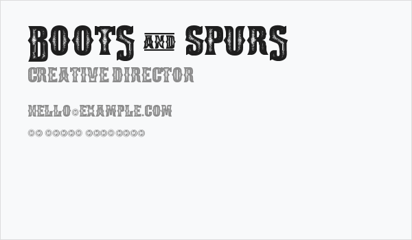 Boots & Spurs Business Card