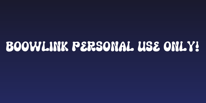 Boowlink PERSONAL USE ONLY! Social Header
