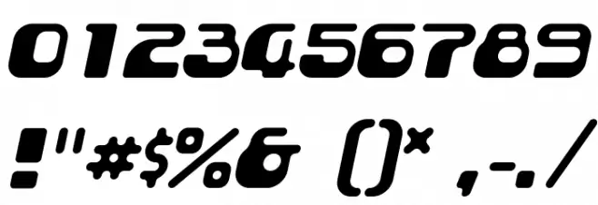 BopGun-Oblique Font OTHER CHARS