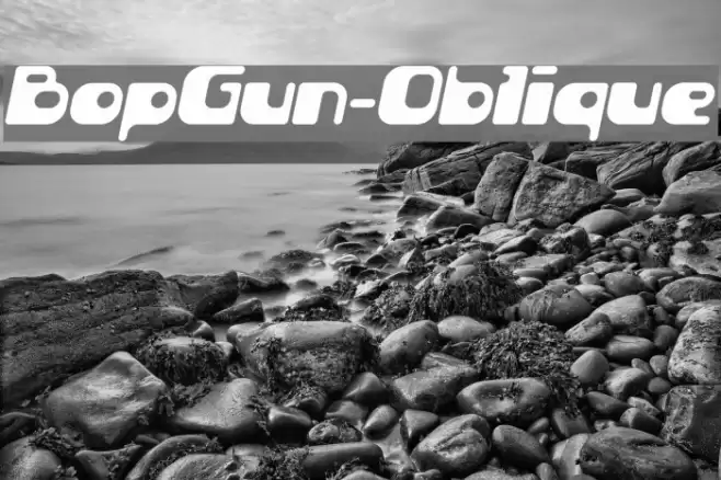 BopGun-Oblique Font examples