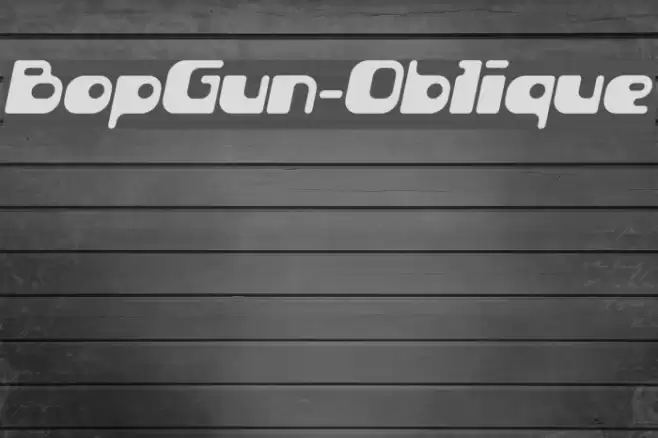 BopGun-Oblique Font examples