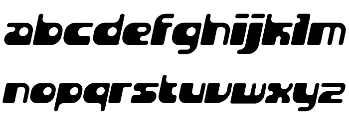 BopGun-Oblique フォント 小文字