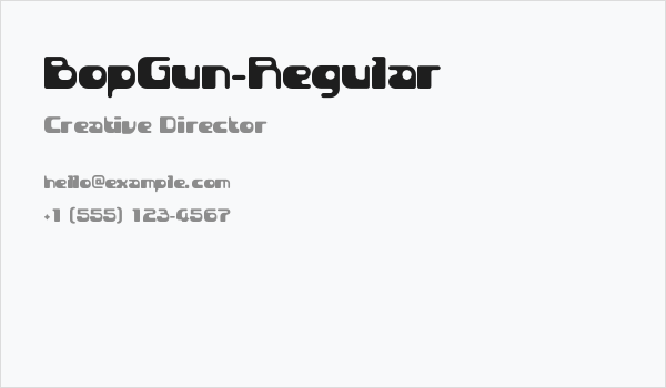 BopGun-Regular Business Card