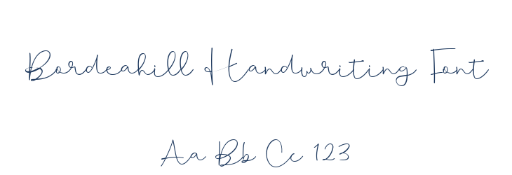 Bordeahill Handwriting Font Font Preview