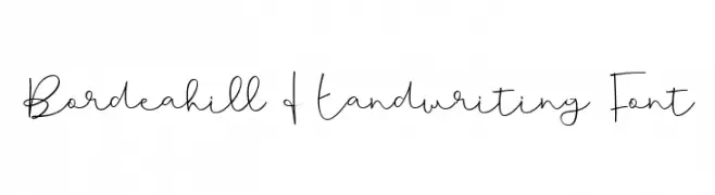 Bordeahill Handwriting Font Шрифта