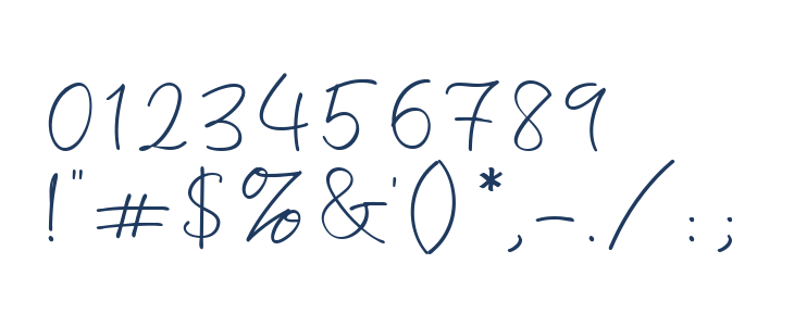 Bordeahill Handwriting Font Other Characters