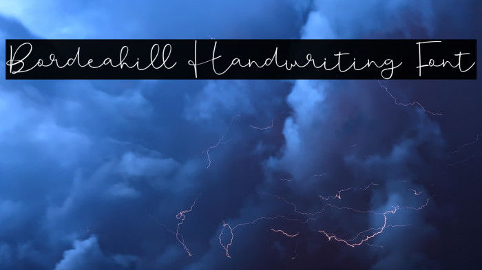 Bordeahill Handwriting Font Example 1