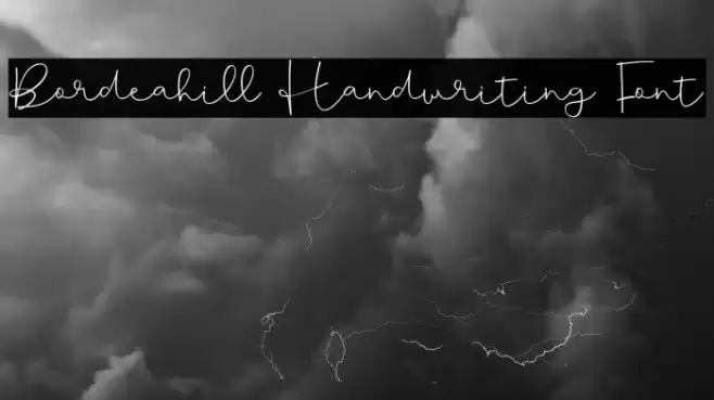 Bordeahill Handwriting Font Шрифта examples