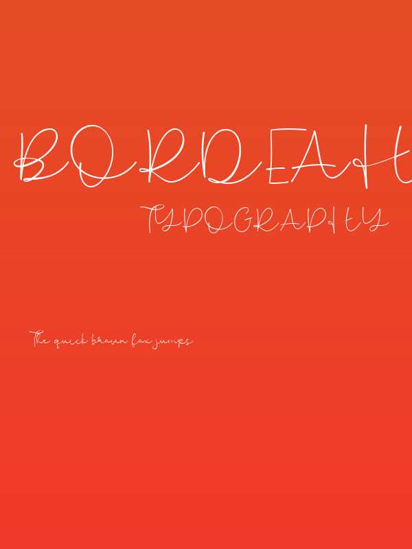 Bordeahill Handwriting Font Poster