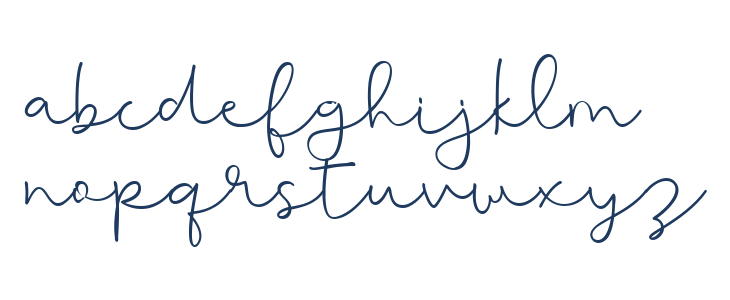 Bordeahill Handwriting Font Lowercase