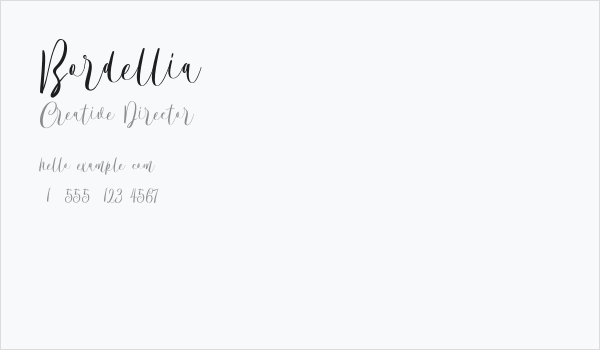 Bordellia Business Card