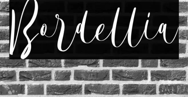 Bordellia Font examples