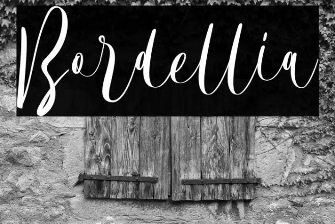 Bordellia Font examples