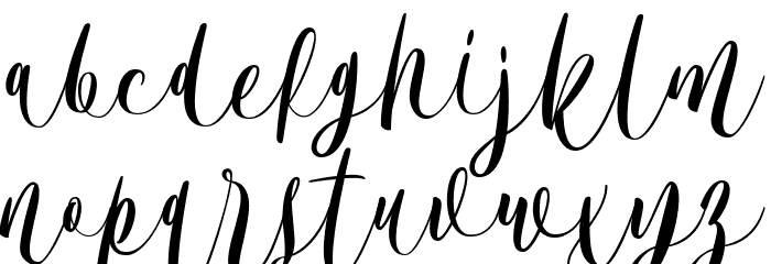 Bordellia Font LOWERCASE