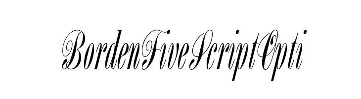 BordenFiveScriptOpti Font