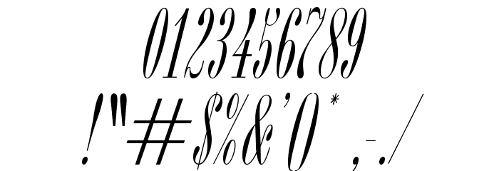 BordenFiveScriptOpti Font OTHER CHARS