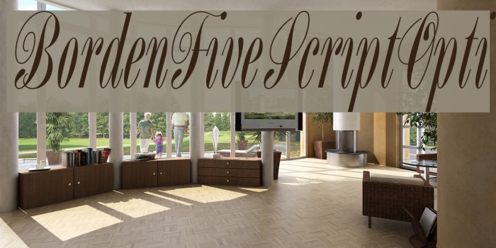 BordenFiveScriptOpti Font examples