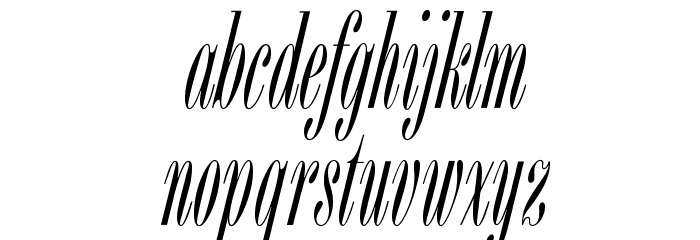 BordenFiveScriptOpti Font LOWERCASE
