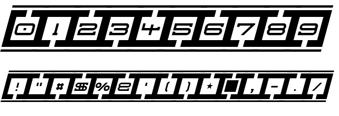 Border Base Future Italic Font OTHER CHARS