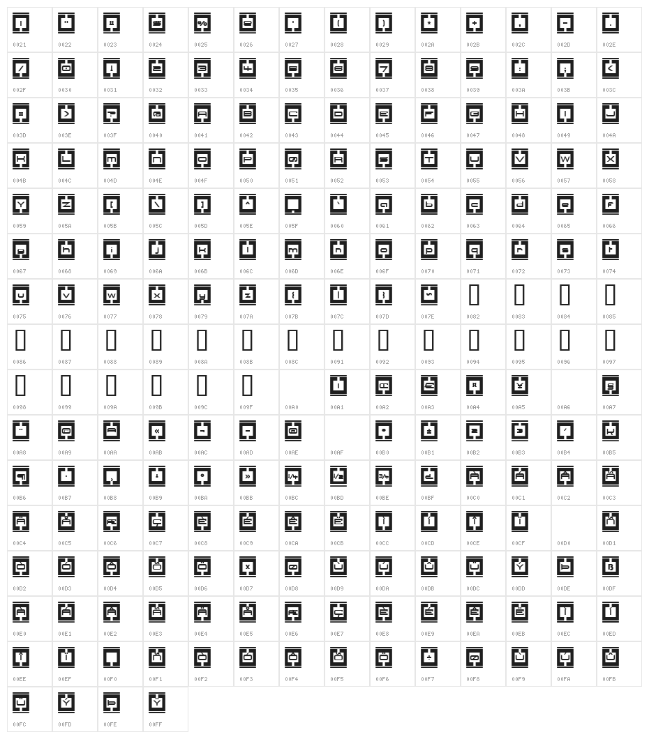 Border Base Future Character Map