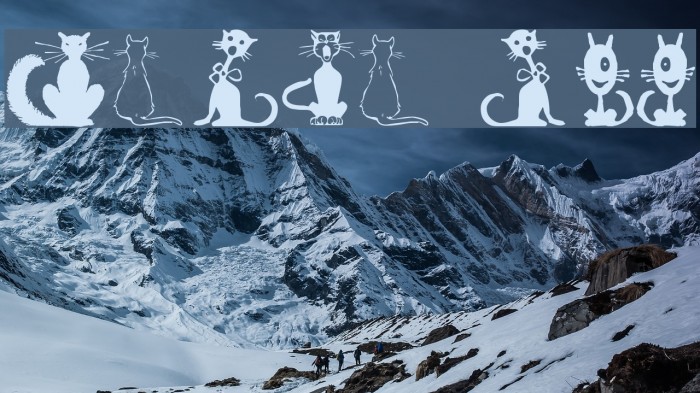 Border Cats Font examples