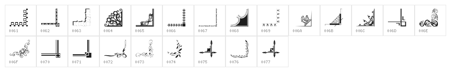 Border Corners 2 Character Map
