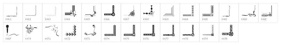 Border Corners Character Map