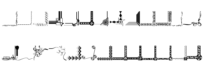 Border Corners Font LOWERCASE
