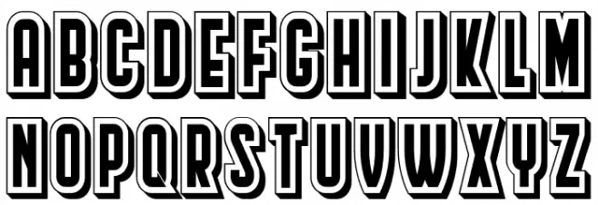 Border Regular Font Litere mari