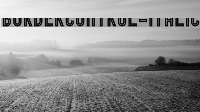BorderControl-Italic Font examples