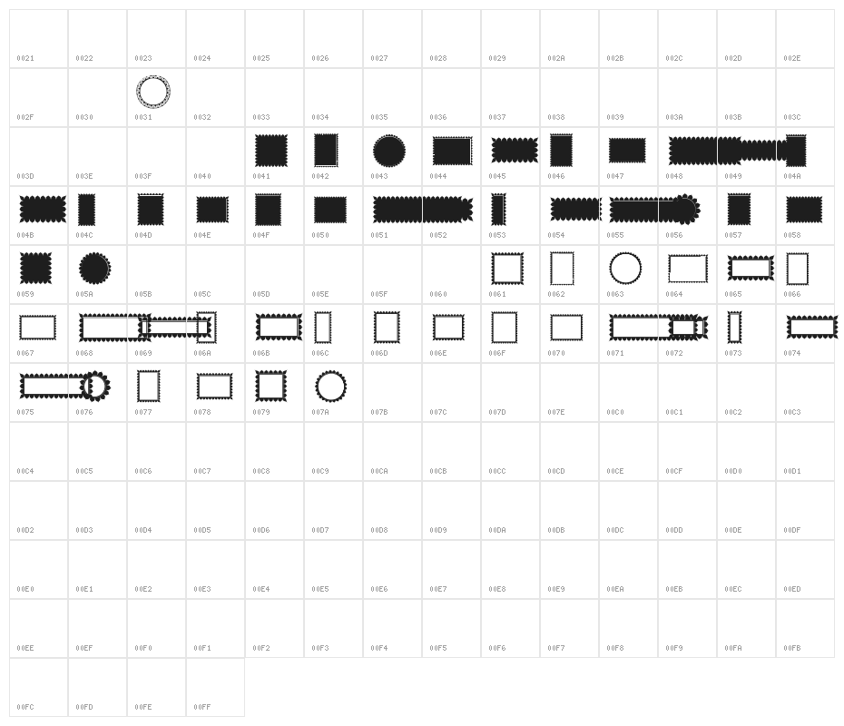 Borders islamic 1444 Character Map