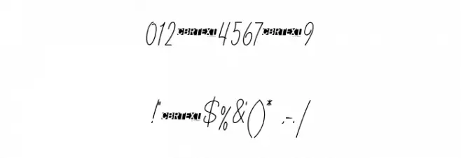 Bordershine Monoline Font OTHER CHARS