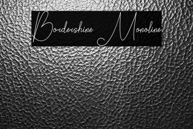 Bordershine Monoline Font examples