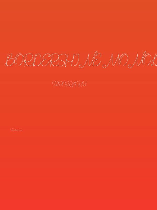 Bordershine Monoline Poster