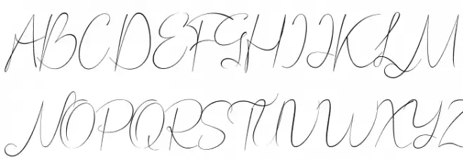 Bordershine Script फ़ॉन्ट अपरकेस