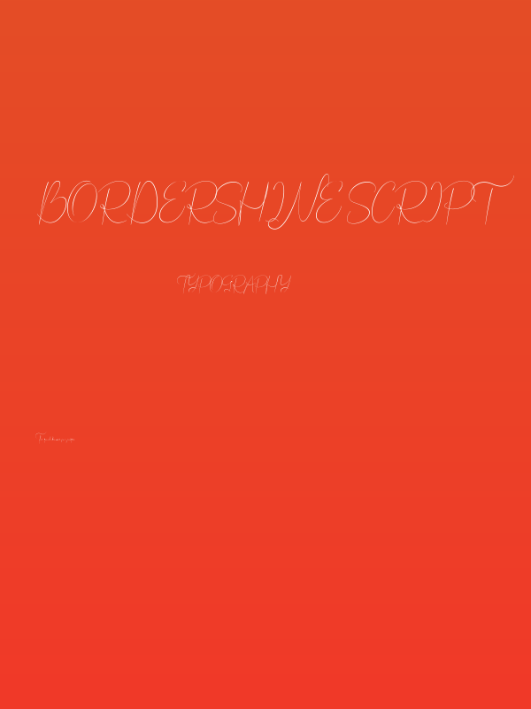 Bordershine Script Poster