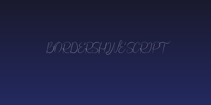 Bordershine Script Social Header