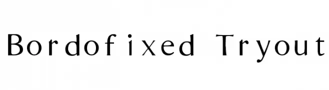 Bordofixed Tryout  Fuentes Gratis Descargar
