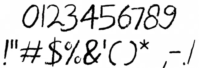 Bored Crayon Regular Font OTHER CHARS