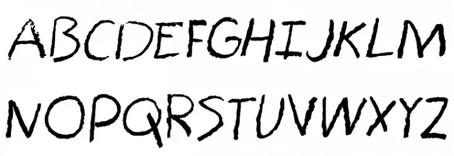 Bored Crayon Regular Font Litere mici